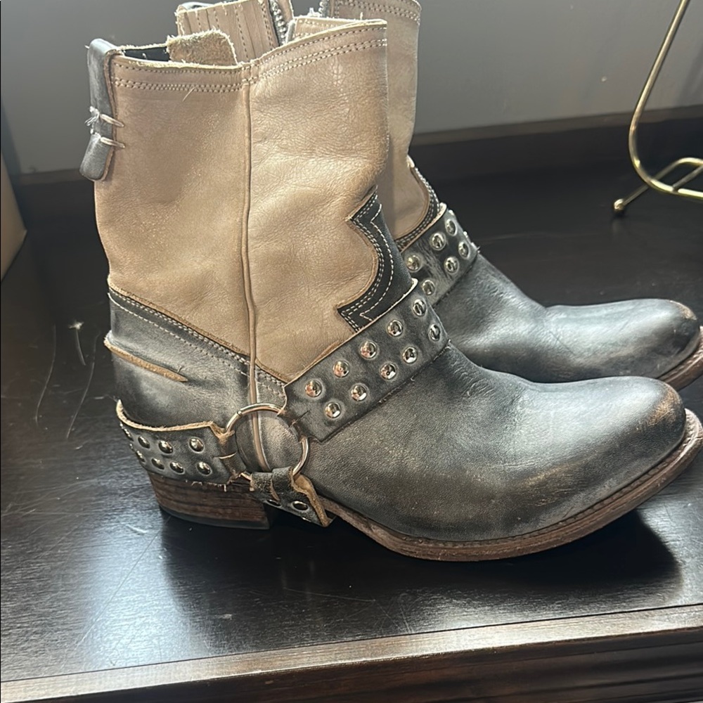 Studded Leather Ankle Boots